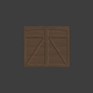 10x8 English Oak with Carriage House Overlay Garage Door