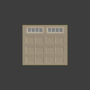 8x7 sandstone garage door - short ribbed with windows 8x7 sandstone garage door - short ribbed with windows