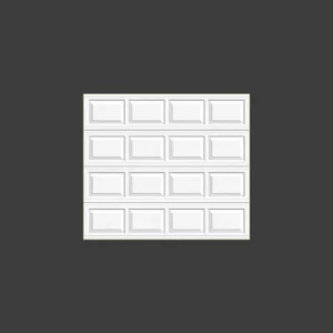 White Short Panel Garage Door - 10x8 Insulated